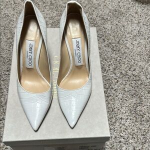 Jimmy Choo White Stiletto Heels